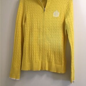 Ralph Lauren Yellow Cable Knit Cardigan